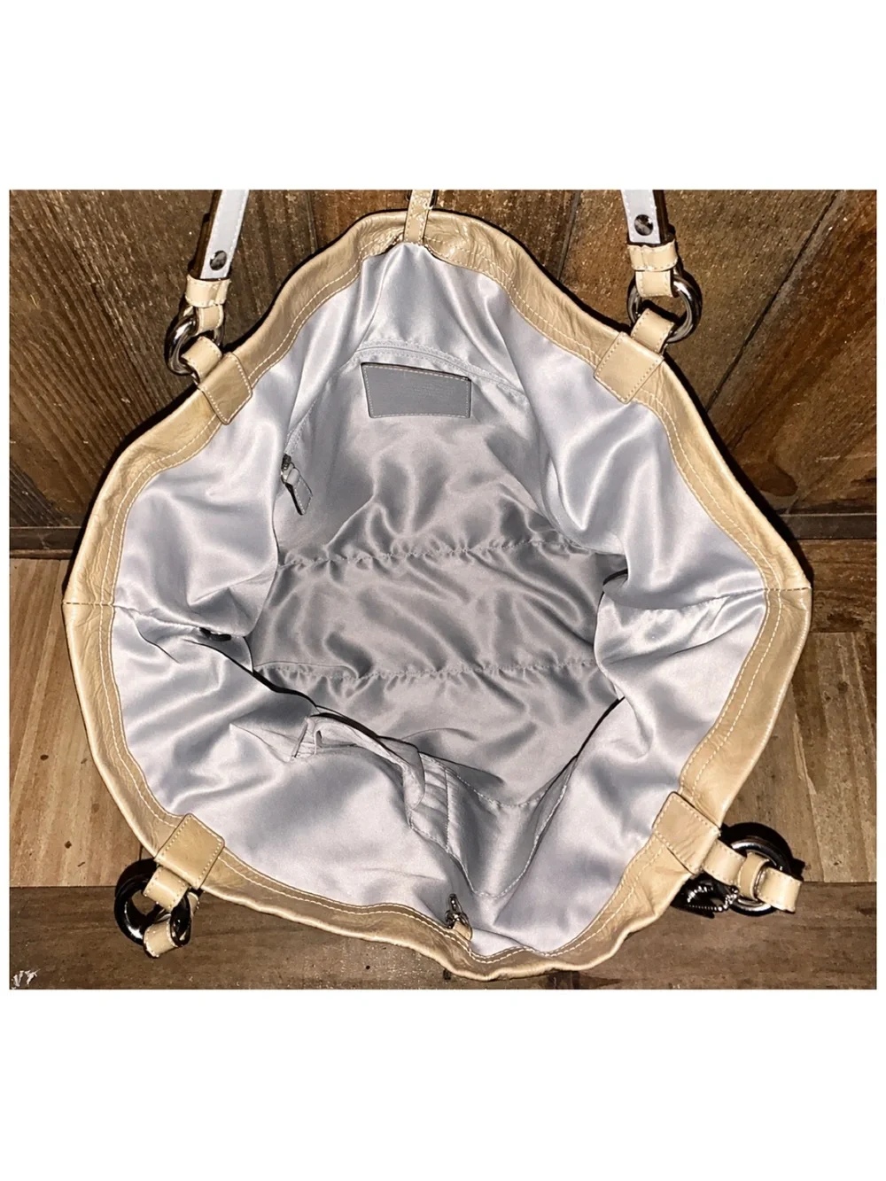 Coach. 3 Piece: Audrey Andie Cinched Tote Bag with Free Dust Bag and Bag Scarf. - Picture 6 of 16